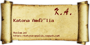 Katona Amália névjegykártya