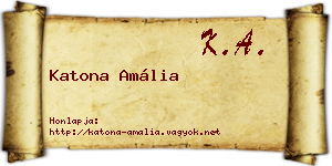 Katona Amália névjegykártya