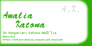 amalia katona business card